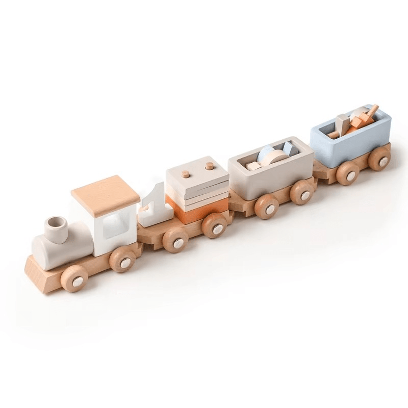 Wooden Montessori Train Set - Baby Mango
