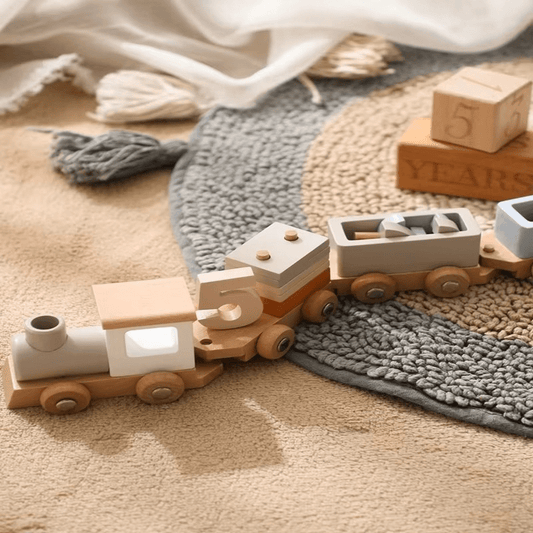 Wooden Montessori Train Set - Baby Mango