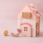 5 In 1 Wooden House Cognitive Baby Educational Toy - Baby Mango