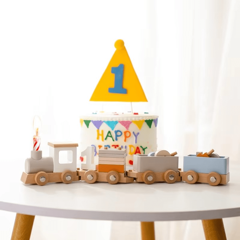Wooden Montessori Train Set - Baby Mango