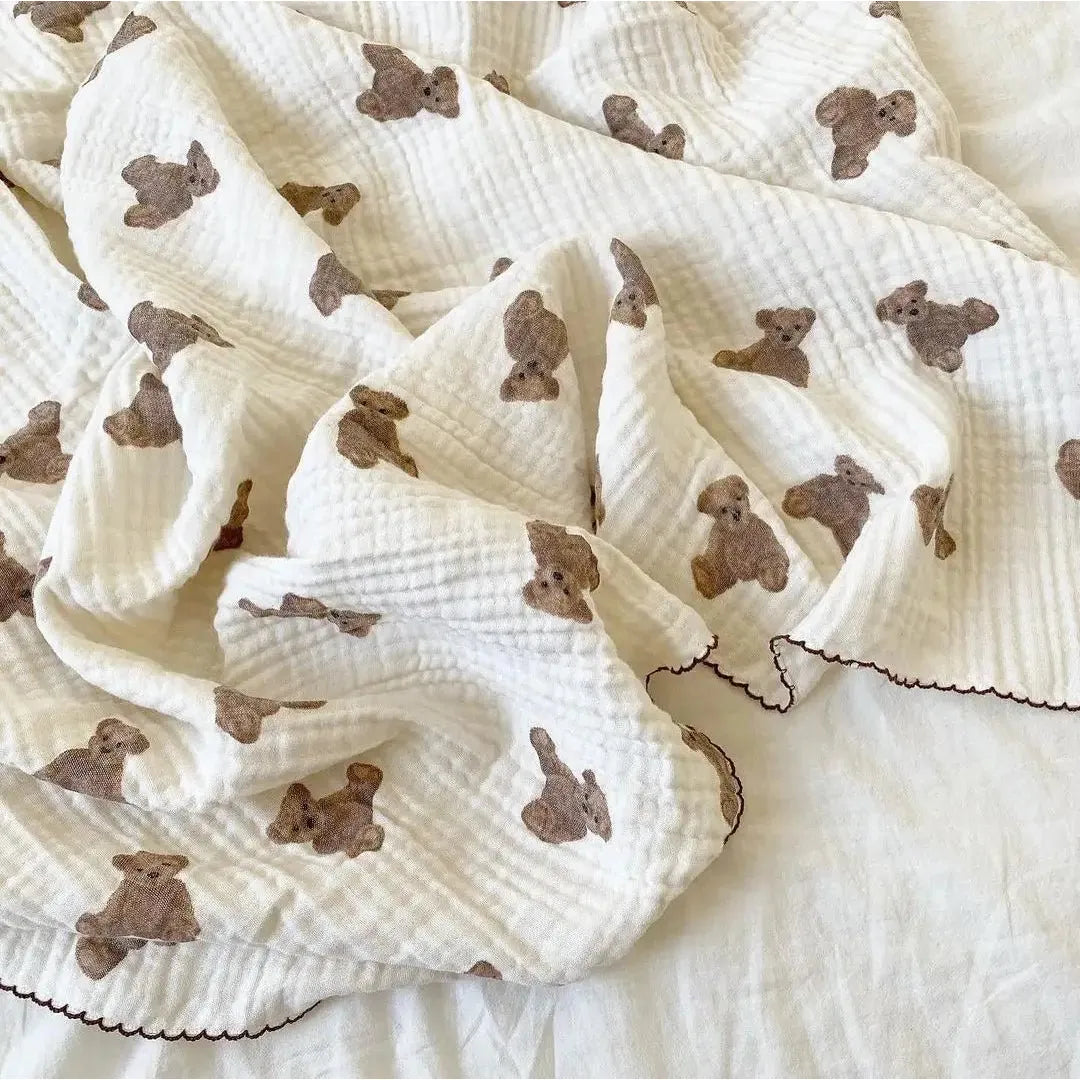 Baby Blankets Bear Print - Baby Mango