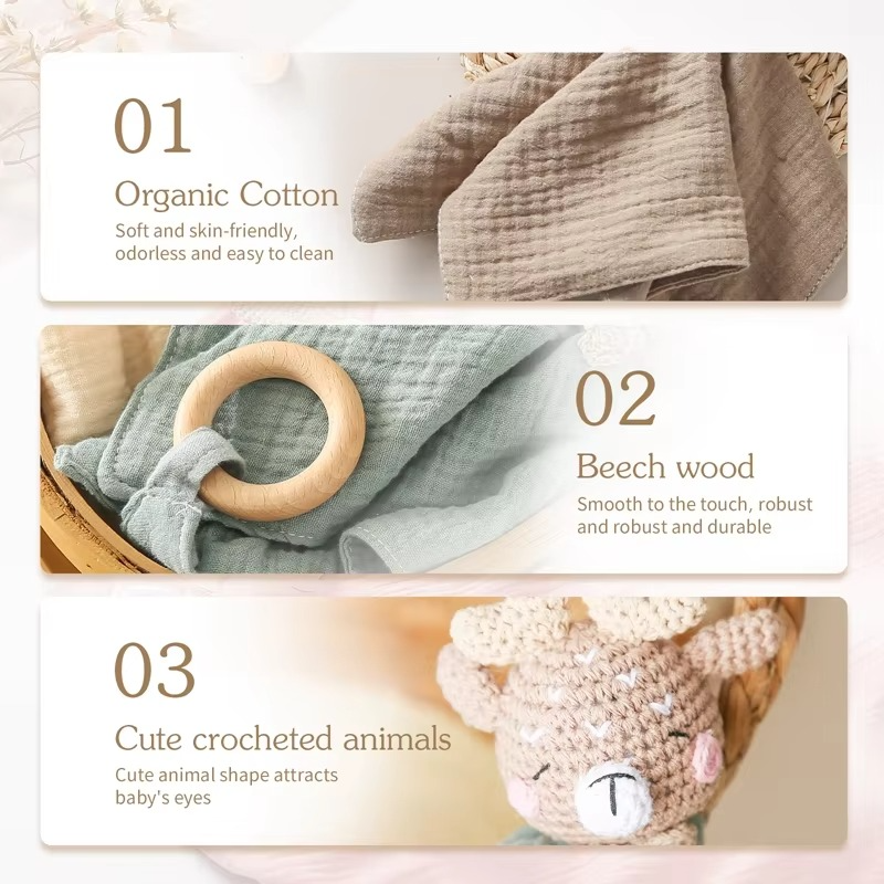 SnuggleRing Comfort Rattles - Baby Mango